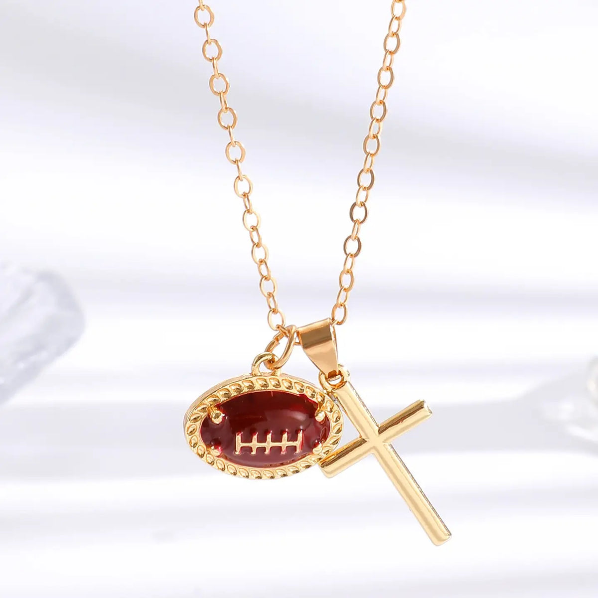 Faith and Football Necklace
