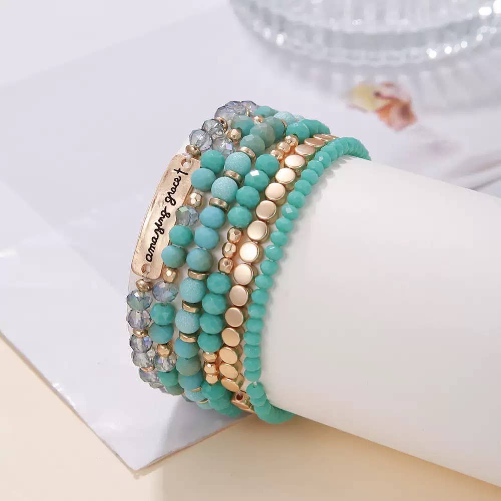 “Amazing Grace” Beaded Bracelet Stack