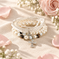 Cross & Pearl Bracelet Stack lifestyle photo
